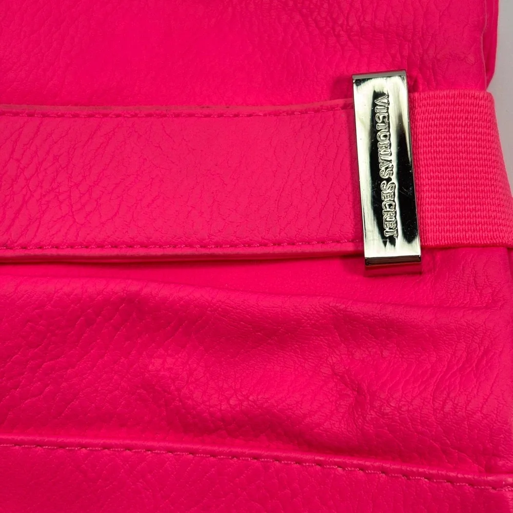 Victoria's Secret Women Clutch Bag Cosmetic Makeup Bag Pencil Pouch Neon Pink